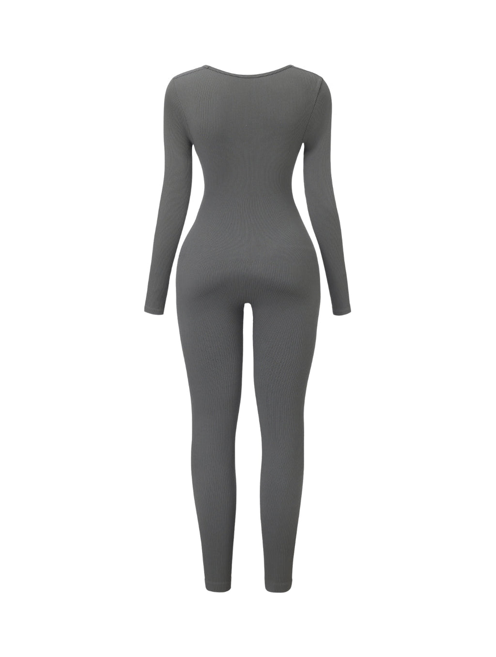 Ribbed Square Neck Jumpsuit