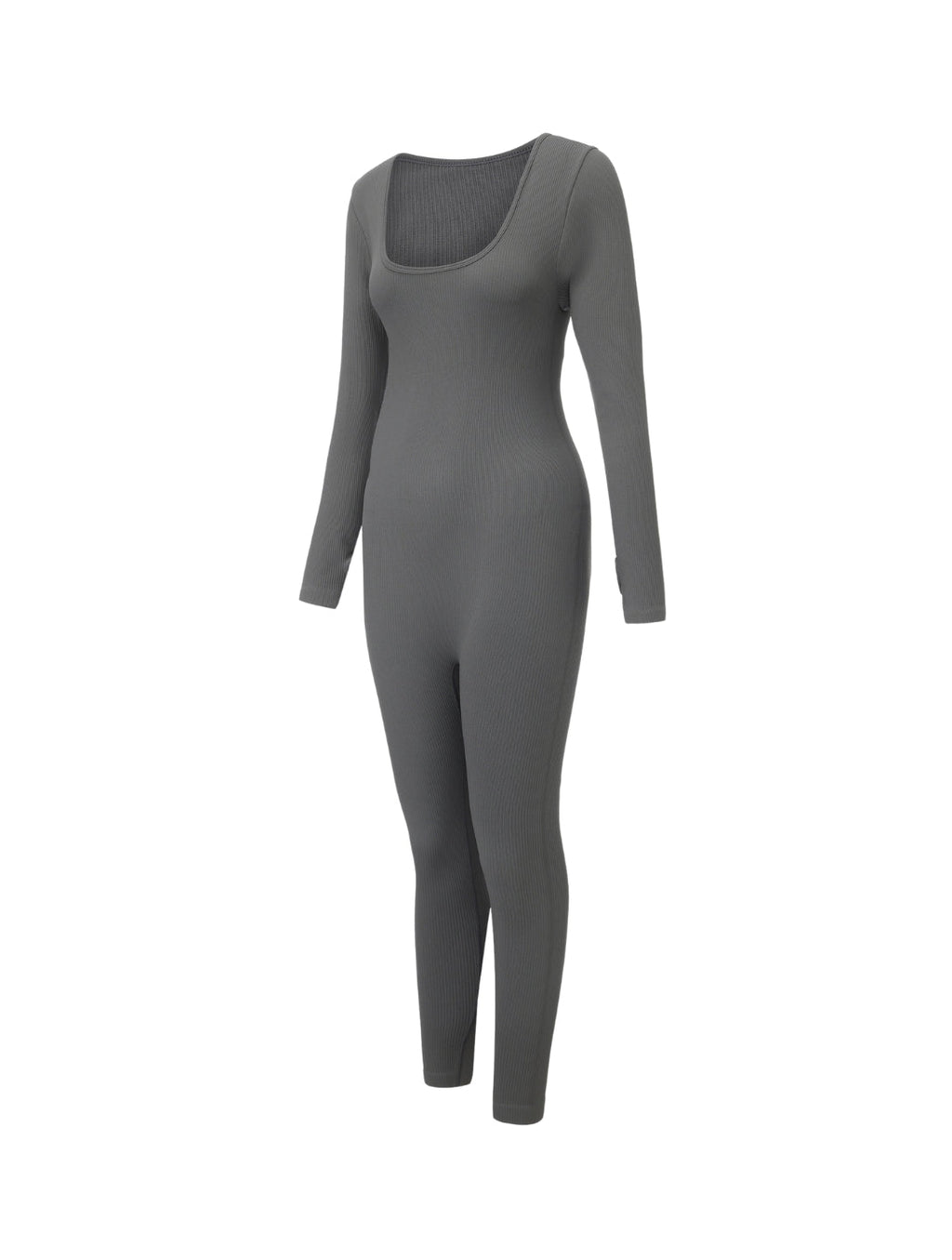 Ribbed Square Neck Jumpsuit