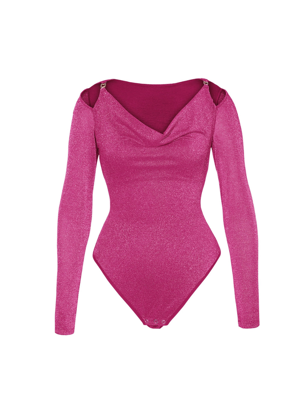 Glitter Long Sleeve Thong Bodysuit